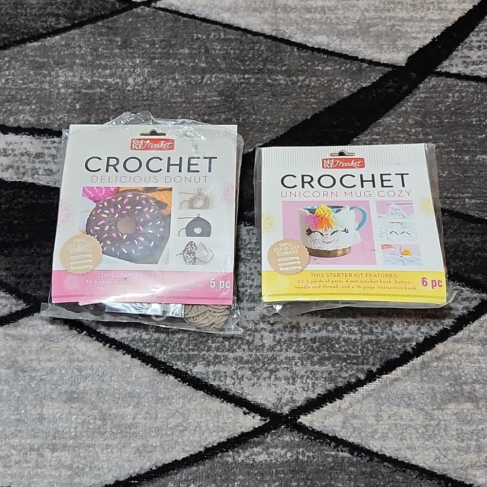 CROCHET DELICIOUS DONUT 🍩 & UNICORN 🦄 MUG COZY BY MADE MARKET BUNDLE